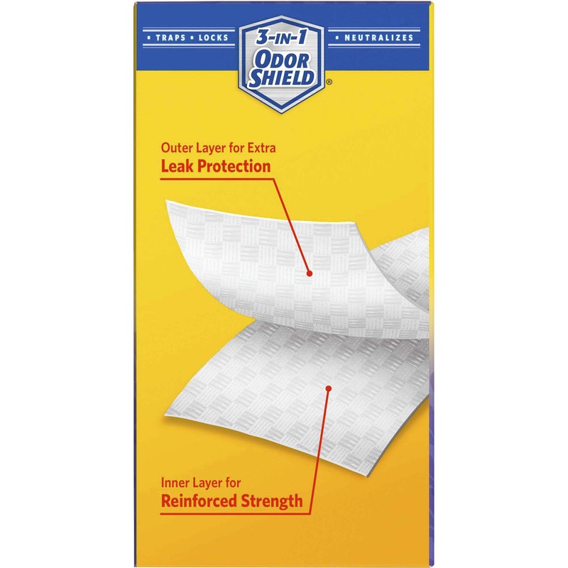 Glad OdorShield Trash Bag, White, 240 Count