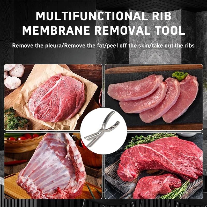 Stainless Steel Rib Membrane Removal Tool - BBQ Rib Skinner