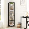 MNEETRUNG Corner Shelf,5 Tier Small Narrow Industrial Corner Bookshelf, 58