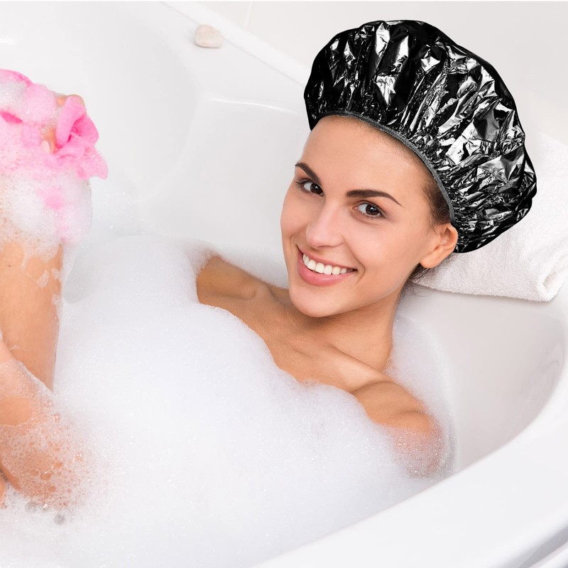12 Pieces Deep Conditioning Caps Aluminum Foil Reusable Hair Processing