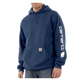 Carhartt Men's Loose Fit Midweight Logo Sleeve Graphic Sweatshirt (Also Available in Big & Tall), New Navy, XX-Large