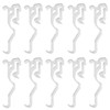 Valance Clips ZZLZX 10PCS 2-1/2" Clear Plastic Window Blinds Hidden