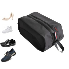 Shoes Bag for Travel,Shoe Storage Organizer Shoe Pouch with Zipper for Packing Gym Flight (Black