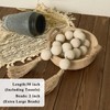 50" Long Ribbed Extra Large Wood Bead Garland with 2"