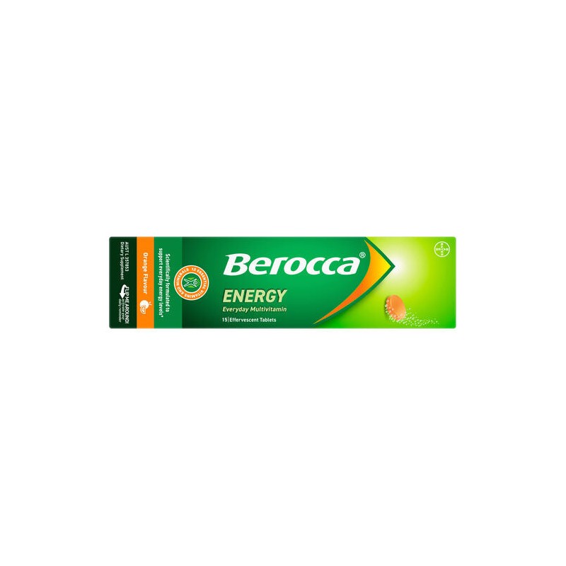 Berocca Energy Orange Effervescent Tablets 15 Pack
