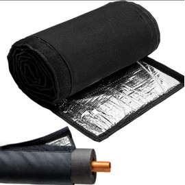 72x10.2 Inch 3 Layers HVAC Copper Pipe Insulation Cover，Flexible Copper Line Insulation Sleeve，AC Pipe Insulation Covers for Outsidefor Central Air Conditioning MiniSplits