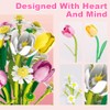 SGZIOO Clamping Blocks Flowers Tulips, Clamping Building Blocks, Bouquet with