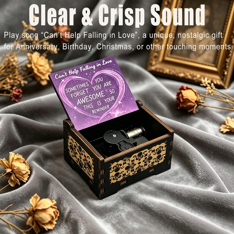 Cant Help Falling in Love Music Box, Romantic Valentines Gifts