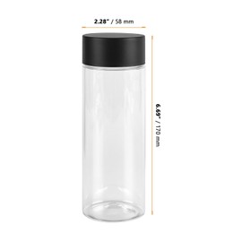 30 PCS Empty Sensory Bottles, 13.3oz/400ml Clear Plastic Sensory Bottle with Black Lids Bulk Water Bottle for Milk, Fruit Juice, Homemade Beverages, DIY Craft