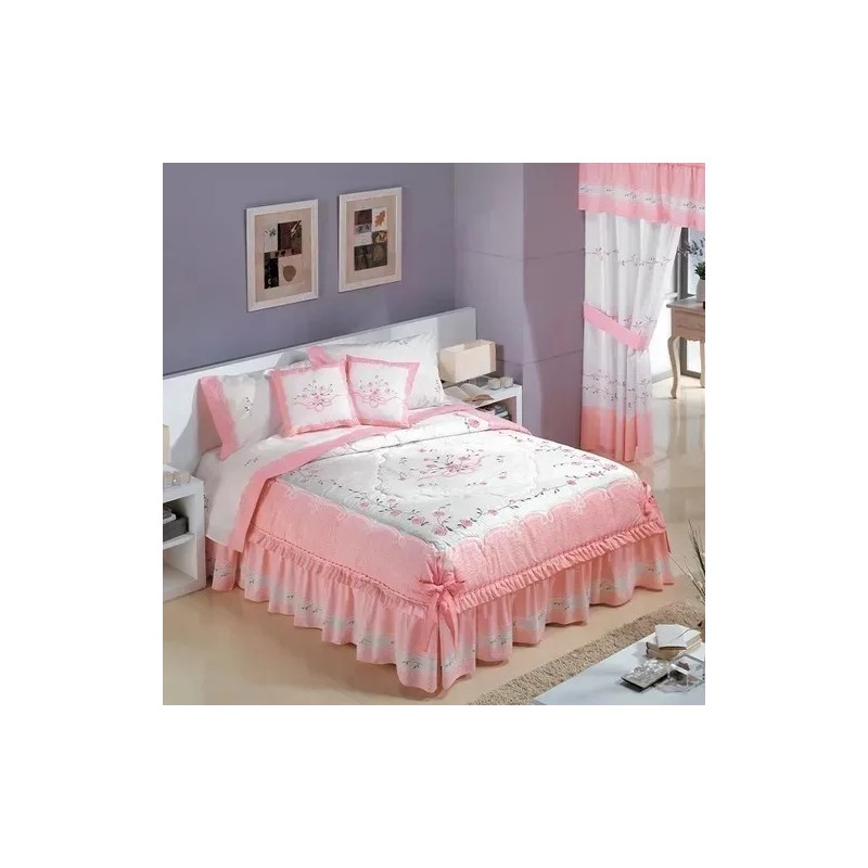 Primavera Colcha Bombon Matrimonial +cojines Algodón Competition