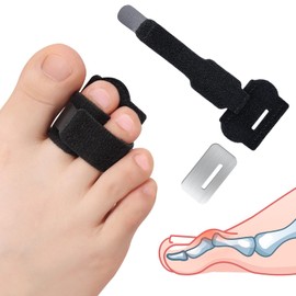 Pozpo Tech Hammer Toe Straightener Corrector Splint for Women With Metal Plate - 4 in Package