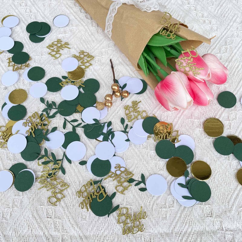 WEIKA, Gold Glitter Wedding Table Confetti, Bridal Shower Decorations, Bride