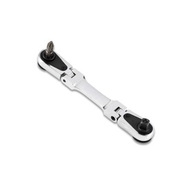 LABEAR - Flexible Dual Ratchet with 1/4" Square Drive & Magnetic Bit Drive