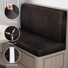 Leather Look RV Dinette Cushion Covers, Stretch Camper Cushion Slipcovers