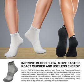 CHARMKING Calcetines de compresión para mujeres y hombres, circulación de 15 a 20 mmHg, lo mejor para correr, ciclismo, embarazadas, 16 Blanco/Blanco, S-M