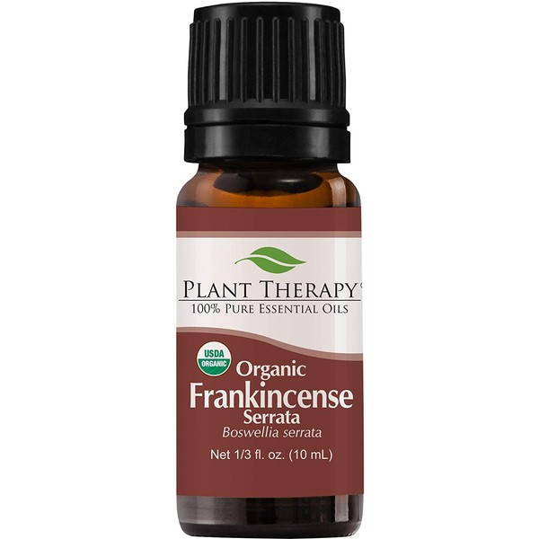Plant Therapy Organic Frankincense Serrata Essential Oil 100% Pure, USDA Certified Organic, Undiluted, Natural Aromatherapy, Therapeutic Grade 10 mL (1/3 oz)