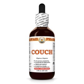 Couch (Elymus Repens) Dry Root Tincture, Made in Hawaii, Organic Raw Materials, All Natural, Vegan, Pure Liquid Extract - 2 fl.oz