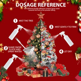 hatisan 5.5 lbs Snow Flocking Powder with A Spray Bottle, Instant Snow Fake Snow, Flocking Kit for Christmas Decorations Indoor Outdoor(5.5 Pounds)