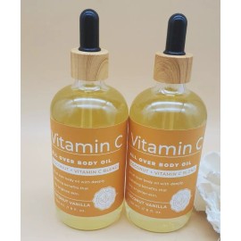 home and Body 2~Earth Goodness Vitamin C ALL Over Body Oil Coconut Vanilla 8 Fl New