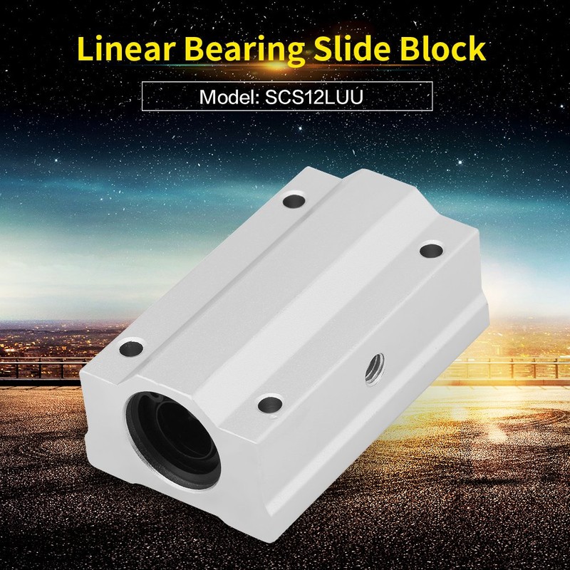 2 pieces SCS12UU 12 mm aluminium linear ball bearing sliding