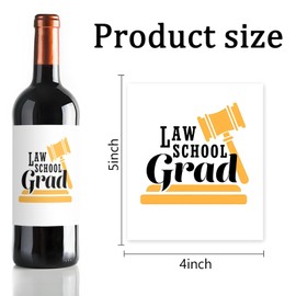 HIENAJ 24 Pcs Lawyer Graduation Wine Labels Lawyer Gifts Wine Bottle Stickers Law Grad Wine Labels for Bottles Gifts for Judge Paralegal Prosecutor