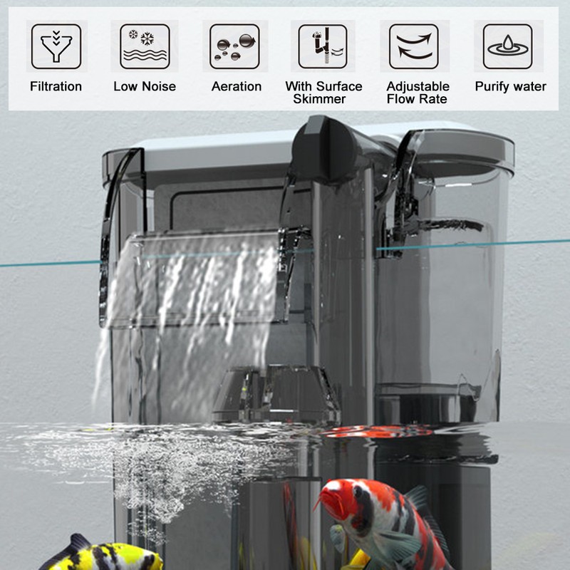 External Fish Tank Aquarium Filter Waterfall Suspension Hanging Filter Low