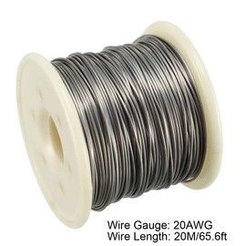 sourcing map 0.8mm 20AWG Heating Resistor Wire Wrapping Nichrome Resistance Wires for Heating Elements 65.6ft