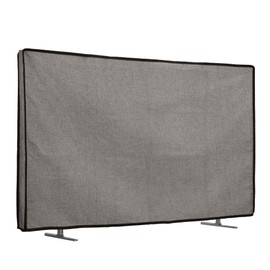 kwmobile Linen Case Compatible with 43 Inch TV - Dust Cover Protective Cover for TV - TV Screen Dust Hood in Dark Grey