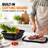 XL Collapsible BBQ Prep Tub with Locking Lid and Cutting
