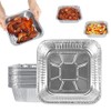 Lotvic 30 Packs Aluminum Foil Trays, 8 Inch Square Foil
