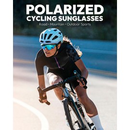 Victgoal Occhiali da ciclismo con lenti polarizzate, protezione UV400, antiriflesso, da corsa, unisex, montatura TR90, ultraleggeri, per sport all'aria aperta, ciclismo, corsa (blu)