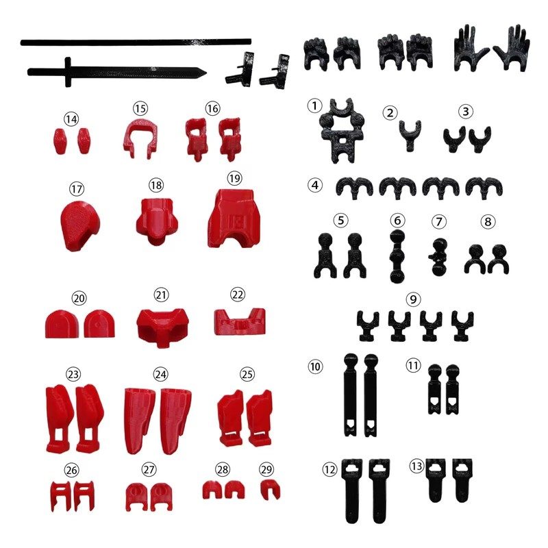 SEVENCATS Robot Model Doll Movable Figure with Weapon Character Approximately