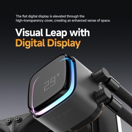 Ocypus Iota L24 Aio Cooler with Digital Display,240MM AIO CPU Water Cooler with Efficient Cooling Pump,ARGB Lighting Control,120MM PWM Fans Up to 2000 RPM,Suitable for AMD & Intel LGA (Black)