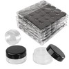 50pcs empty 10g black round small plastic cosmetic jar pot