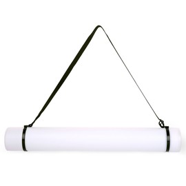 TRANSON Durable Poster Storage Tube with Straps 24"-40" Extendable for Blueprints, Artwork, Maps, Posters Color White