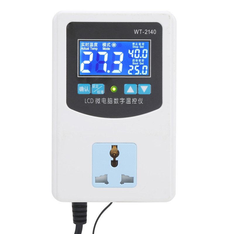 Temperature Controller Digital Microcomputer Intelligent Thermostat Protector Switch 1500WUS Plug