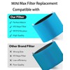2 Pack Mini Max AllergenBlock Replacement Filter Compatible with Blue