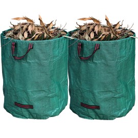 Artillen 2 x 272L Large Garden Waste Bags for Leaf Bags, Yard Sacks, 272 Litres, Leaf Collectors, Garden Sacks, Heavy Duty, Reusable (2 x 272 Litres)
