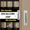 bealy Pocket Door Handles and Edge Pull Matte, 2 Set