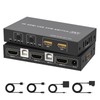 4K HDMI KVM Switch 1 Monitor 2 Computers 4K@60Hz, USB