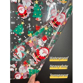 60 cm x 78 cm Christmas Cellophane Bags for Gift Baskets for Clear Baskets Bags Large Cello Bags (10 Pieces)
