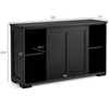 Graffy Kitchen Sideboard, Storage Buffet Cabinet W/ 2 Sliding Doors