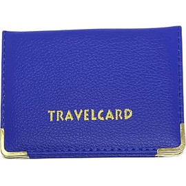 ORCHIDS Unisex Travel Bus Pass Holder – Slim ID, Credit Card & Ticket Wallet Cover Case (Blue)