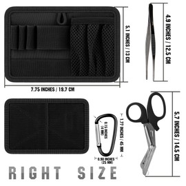 bvya Tactical Bag Insert Modular Panel Organizer Utility Admin Pouch Hook Fasteners for Gadgets