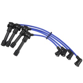 QUARKZMAN Ignition Cable 7 mm Ignition Cable Set Ignition Cable Set Motorcycle Ignition Cable for Mazda Miata 1990-1997 1999-2000 1.6L 1.8L No. BPE818140A/B61P18140C - Pack of 4