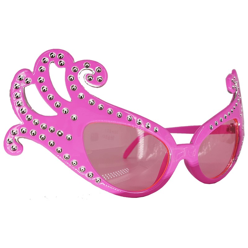 Pohotobooth Props Ltd Pink Fancy Dame Edna Style Novelty Sunglasses