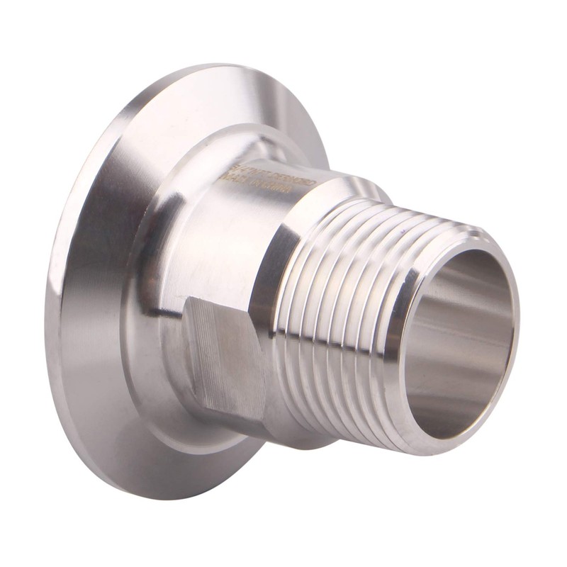 DERNORD 1.5 Inch Sanitary Tri Clamp to 3/4" Male Tri