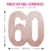 Number 60 Glitter Table Decoration Rose Gold| Table Centrepiece |