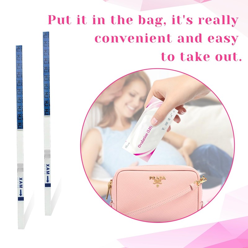 50 Pieces Ovulation Test Strips, Sensitive Fertility Predictor Testing Sticks,