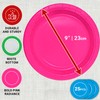 CUSINIUM 25-Pack 9" Hot Pink Paper Plates - Ideal for